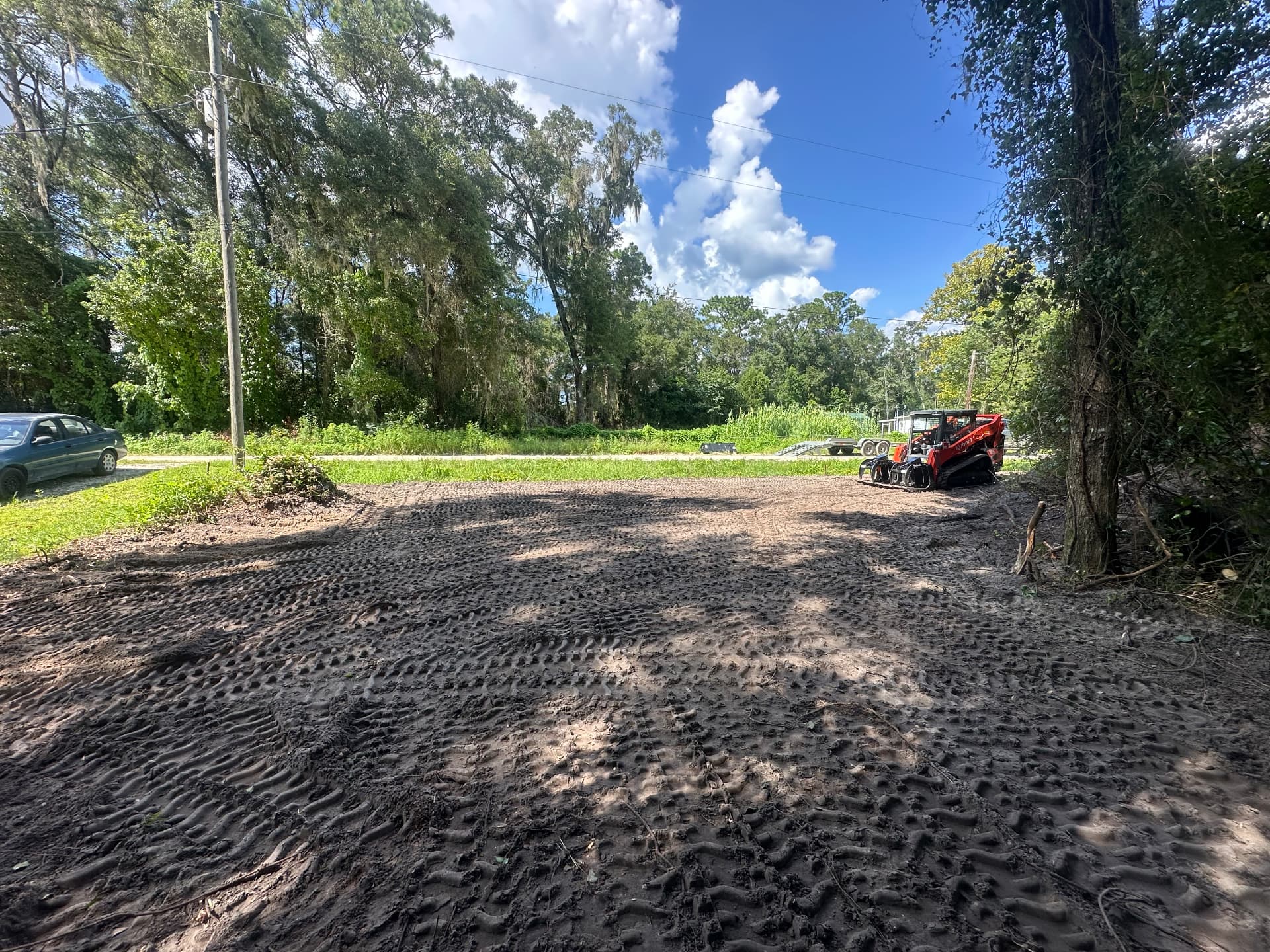 After cleared & graded work area in Marion County, FL
